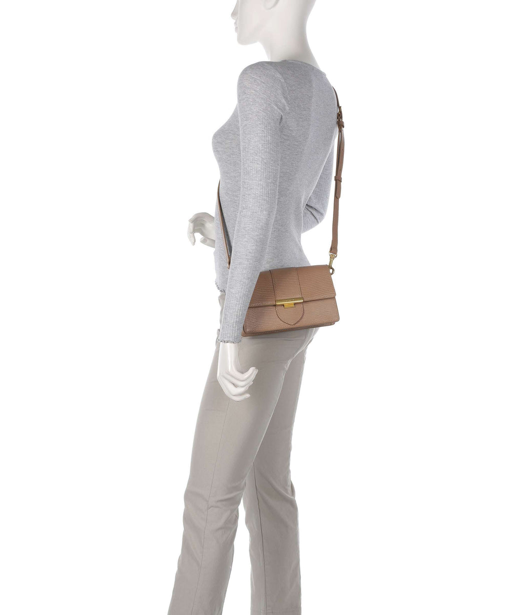 Lancaster Exotic Ily Crossbody bag sable/lézard