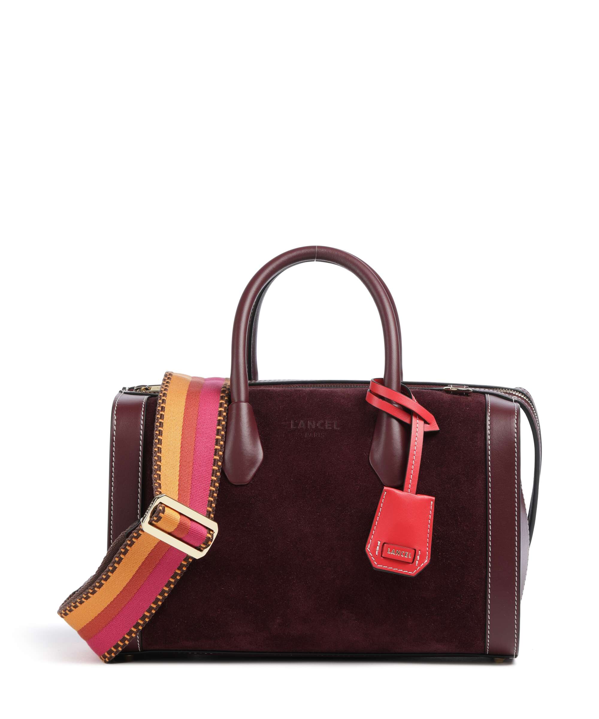 Lancel BCBG Bowling M Handbag cassis