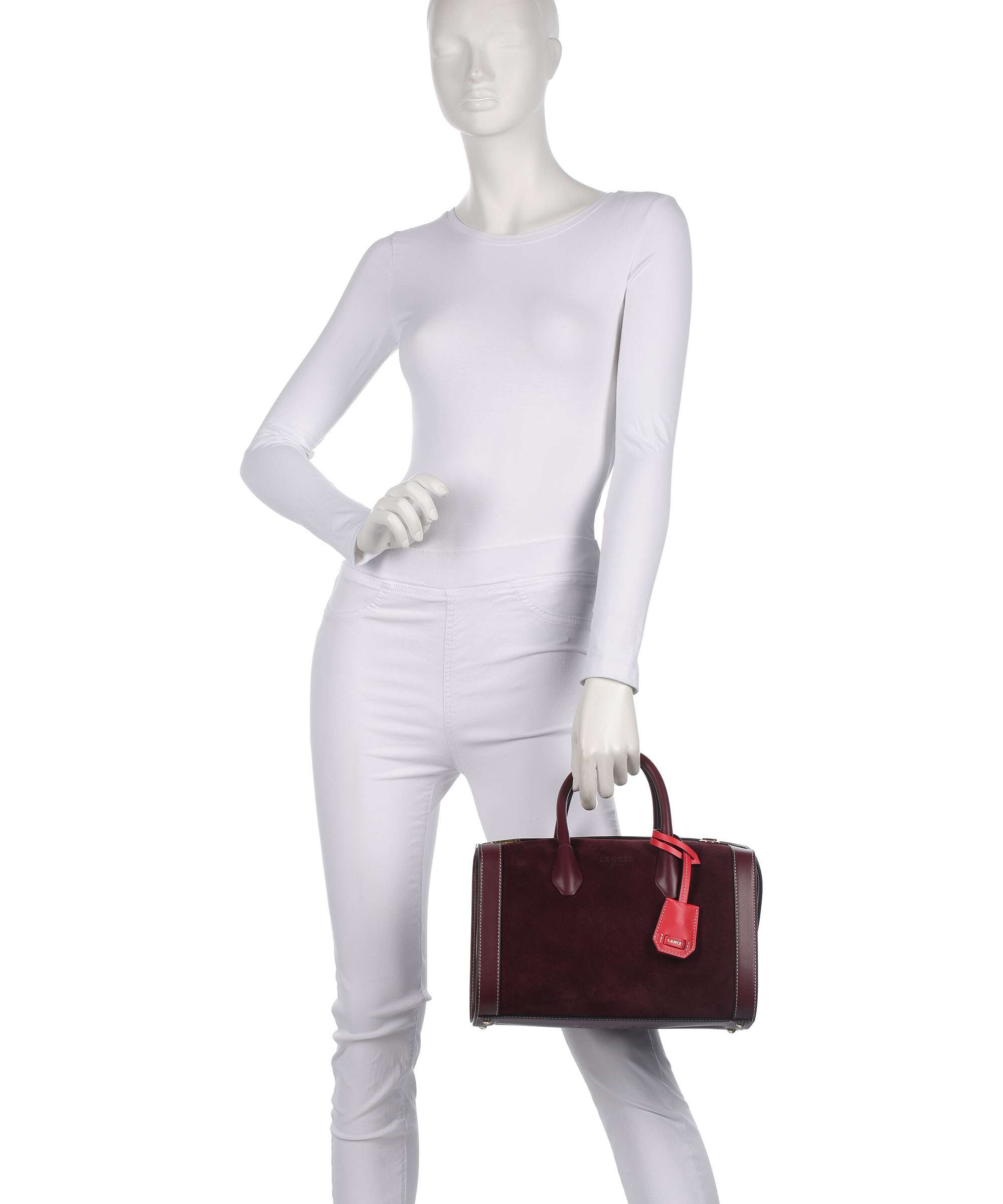 Lancel BCBG Bowling M Handbag cassis