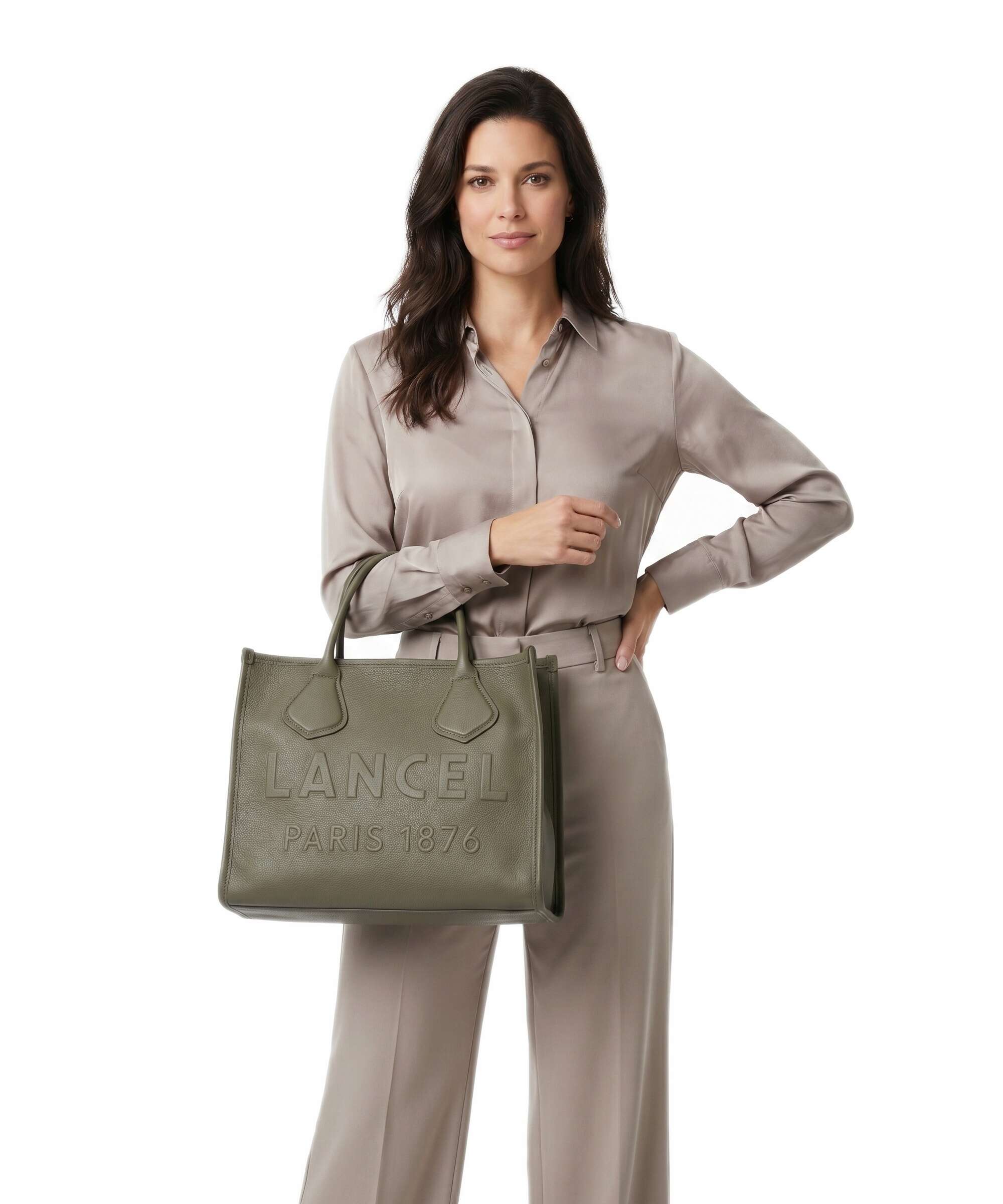 Lancel Jour M Handbag dark khaki