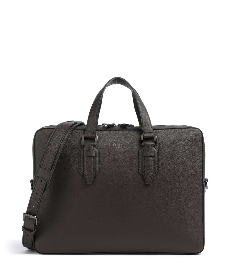 Lancel Charlie Briefcase macadamia