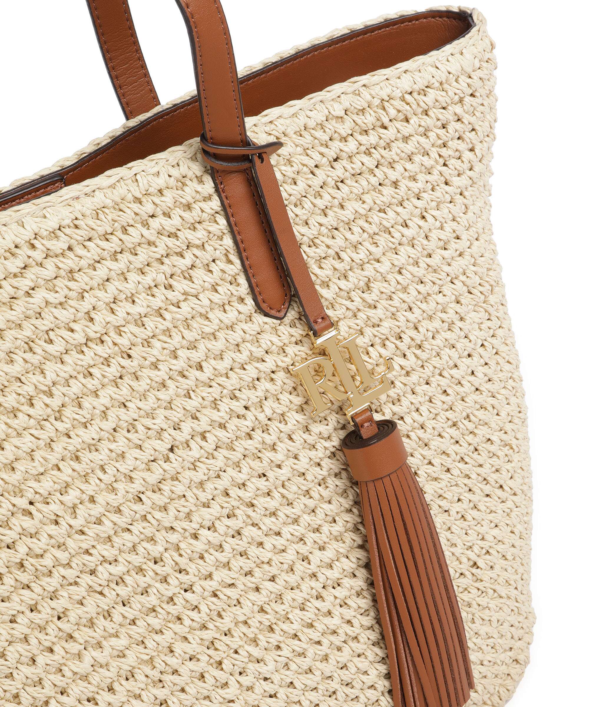 Lauren Ralph Lauren Whitney 29 Straw Tote bag natural/lauren tan