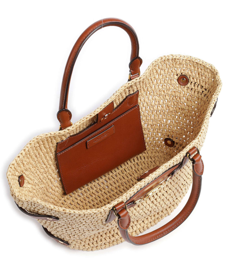 Lauren Ralph Lauren Daphney 20 Straw Handbag natural/lauren tan