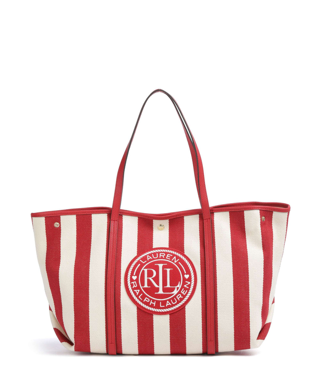 Lauren Ralph Lauren Emerie Extra Large Tote bag natural/festive red stripe