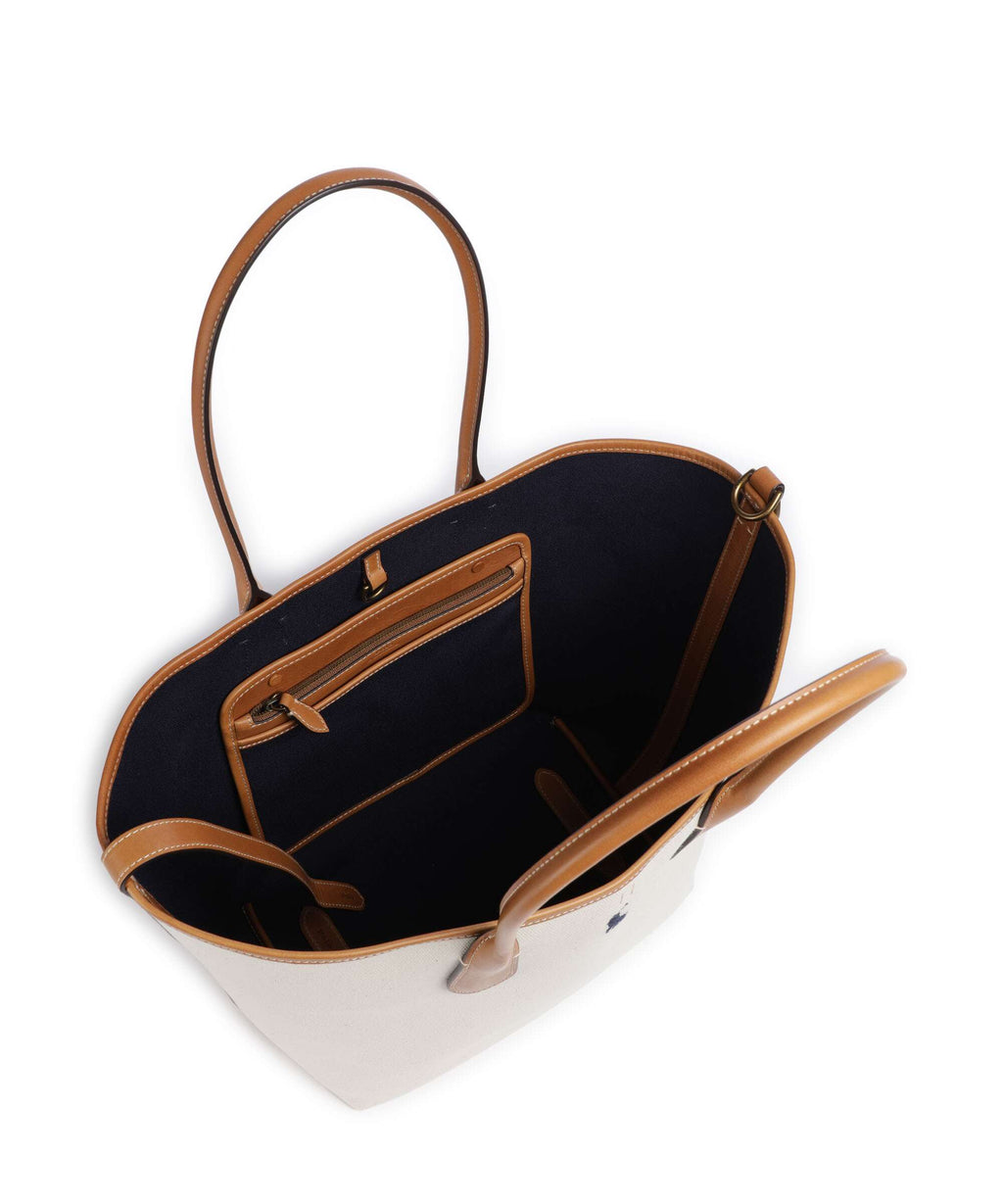 Polo Ralph Lauren Bellport Medium Tote bag natural/navy