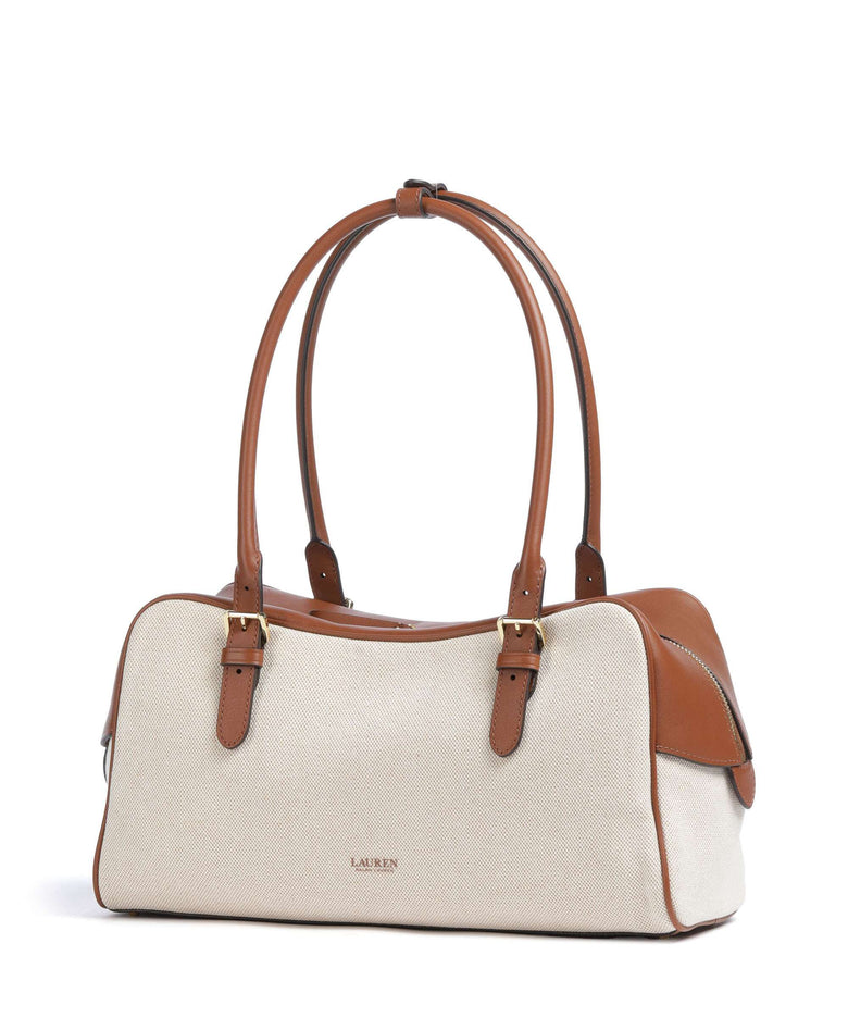 Lauren Ralph Lauren Marcy Shoulder bag natural/buff canvas/lauren tan