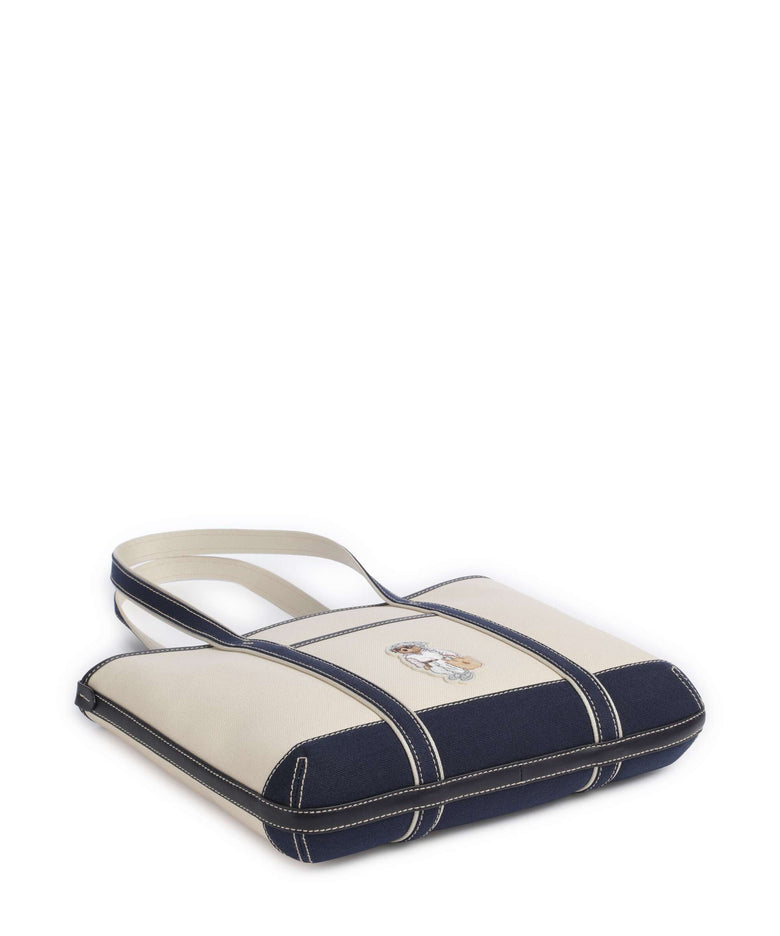 Polo Ralph Lauren Canvas Small Tote bag ecru/newport navy