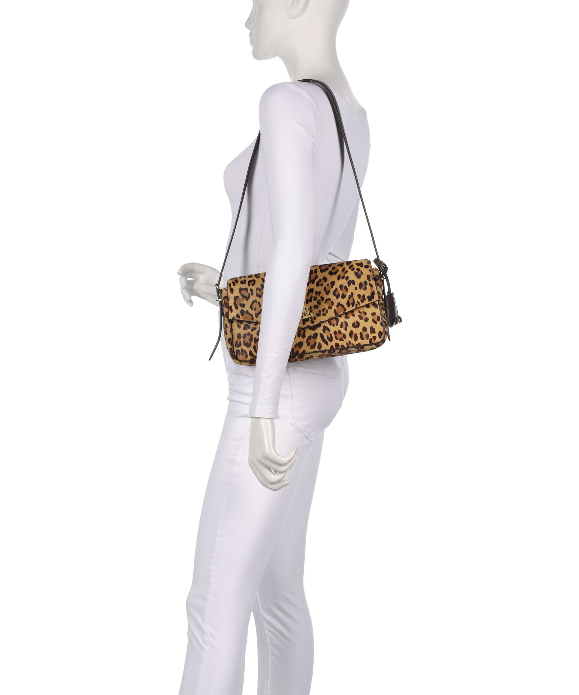 Lauren Ralph Lauren Farrah Medium Shoulder bag modern leopard/chestnut brown