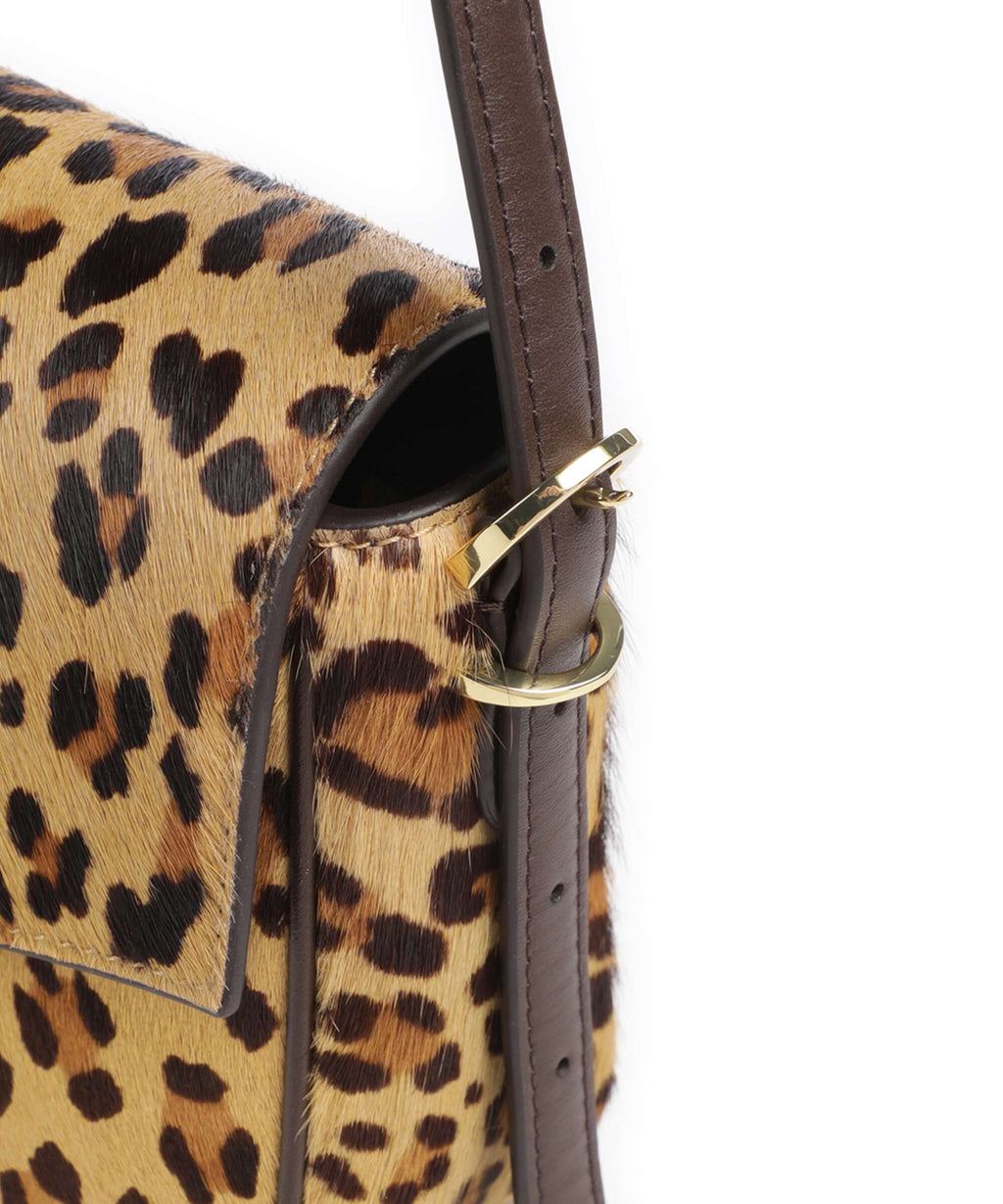 Lauren Ralph Lauren Farrah Medium Shoulder bag modern leopard/chestnut brown