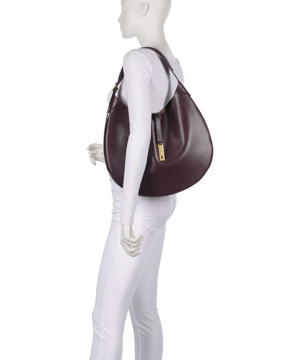 Polo Ralph Lauren ID Collection Medium Hobo bag midnight merlot