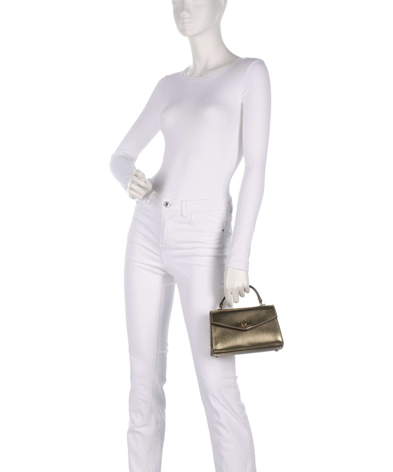 Lauren Ralph Lauren Farrah Small Handbag antique gold