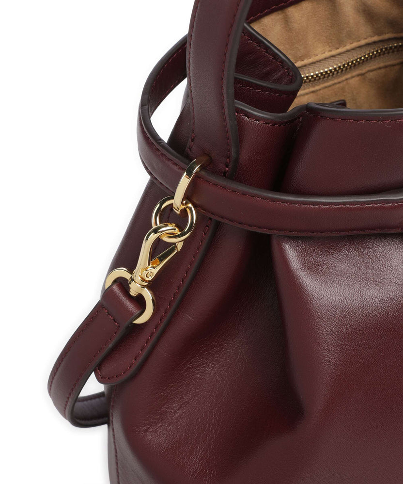 Lauren Ralph Lauren Blaike Medium Bucket bag dark garnet