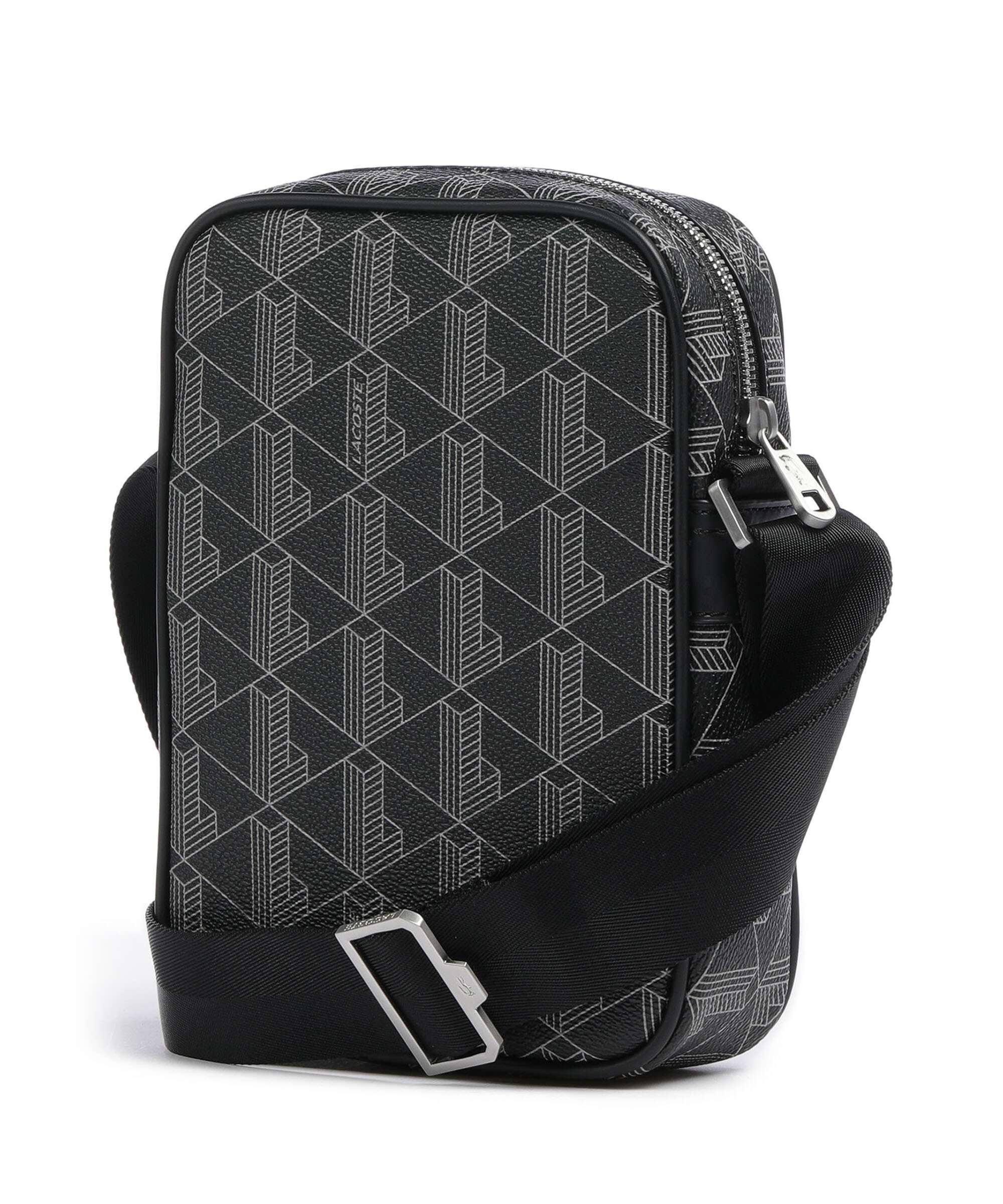 Lacoste The Blend Crossbody bag monogram noir/gris