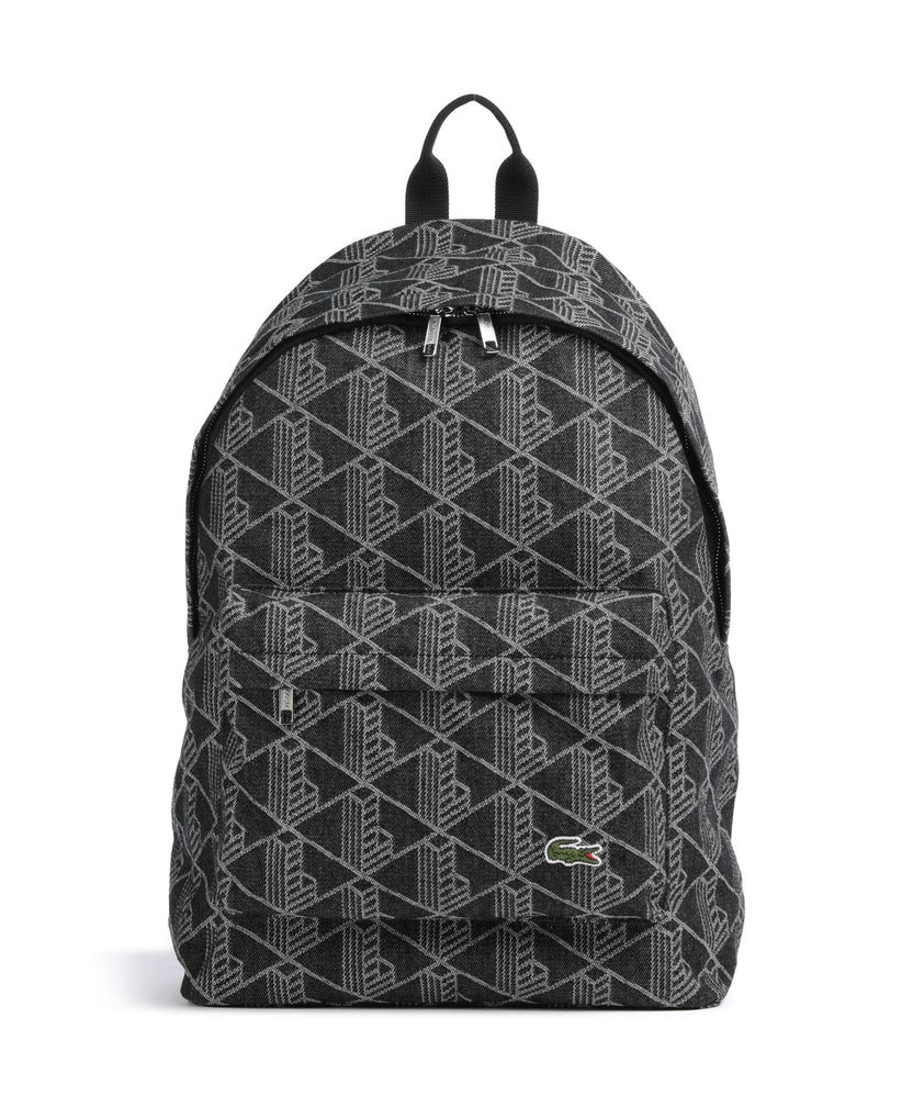 Lacoste Neocroc Backpack mono jacquard denim noir