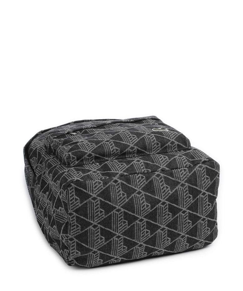 Lacoste Neocroc Backpack mono jacquard denim noir
