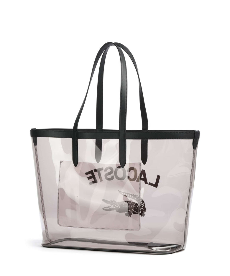 Lacoste Anna Tote bag transparent noir ermine