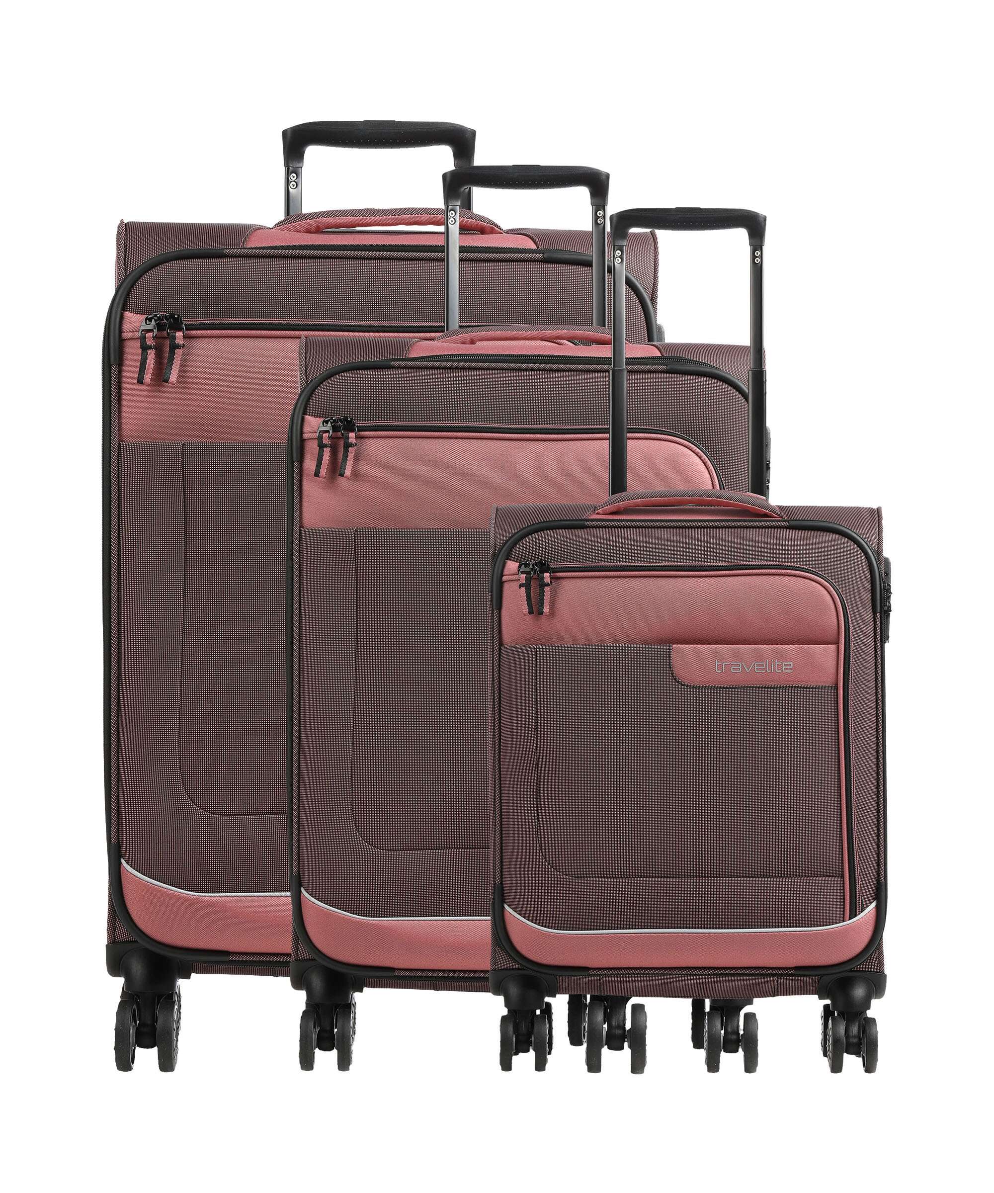 Travelite Viia Suitcase set (4 wheels) frühlingsrose