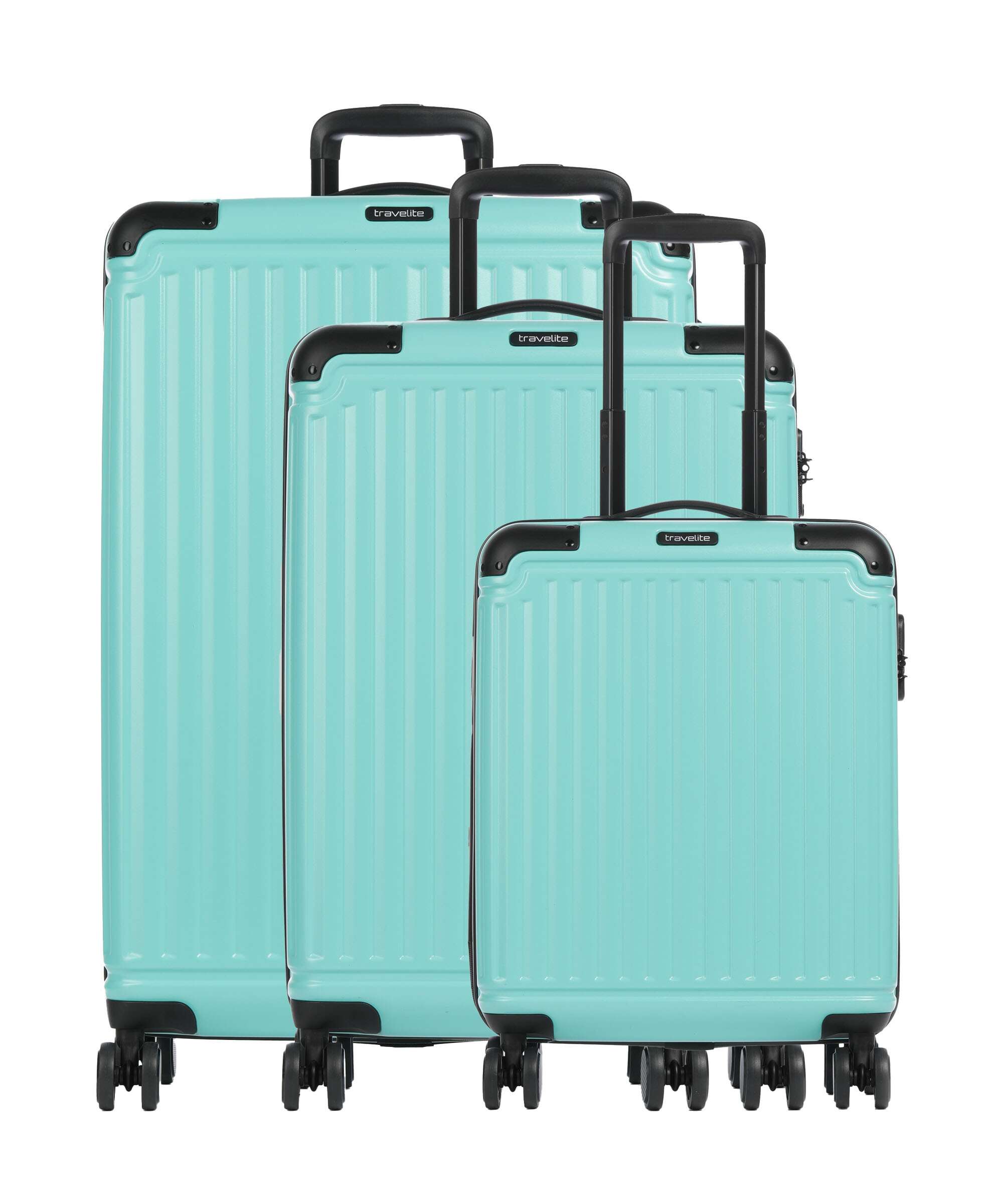Travelite Cruise Suitcase set (4 wheels) light aqua