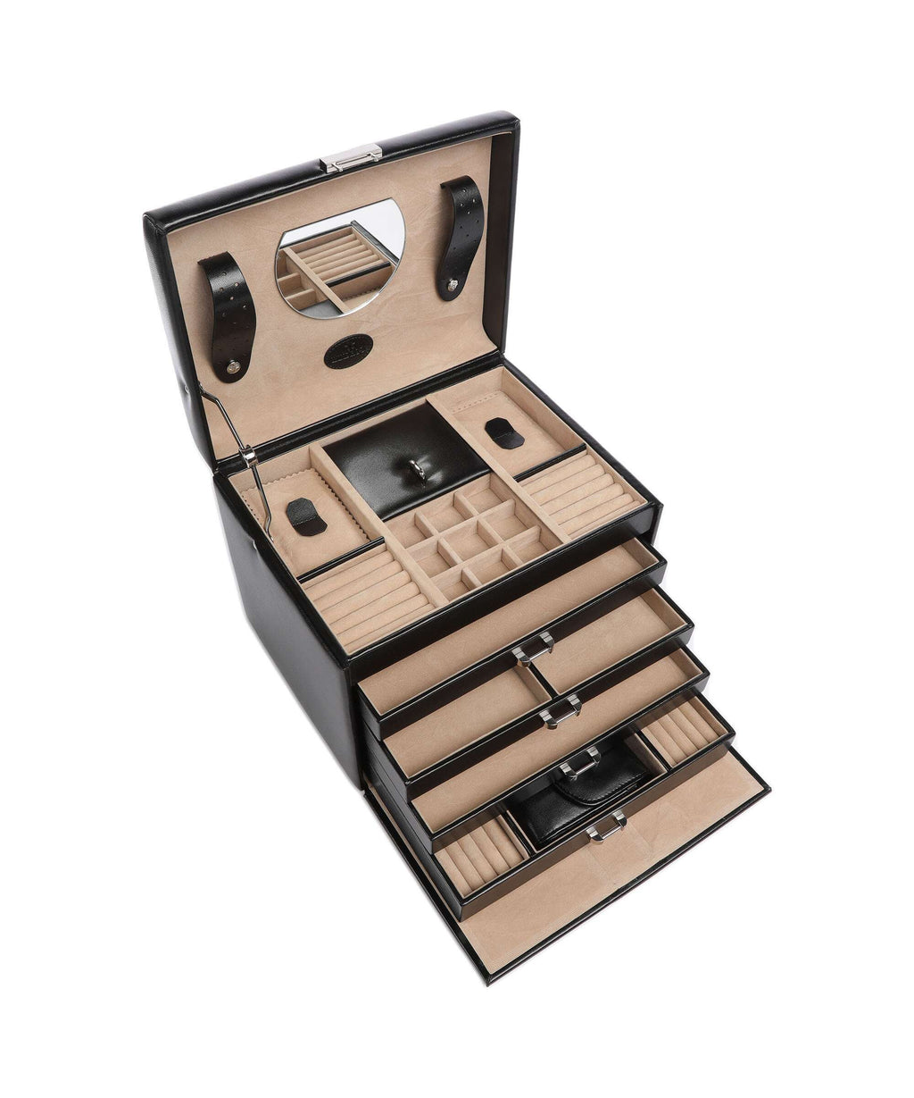 Windrose Merino 5 Etagen Jewelry box schwarz