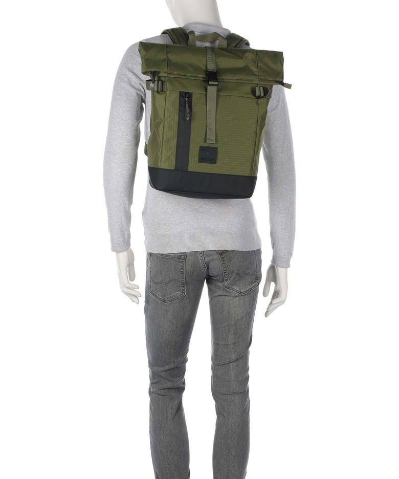 Strellson Northwood Rs Rolltop backpack dark olive
