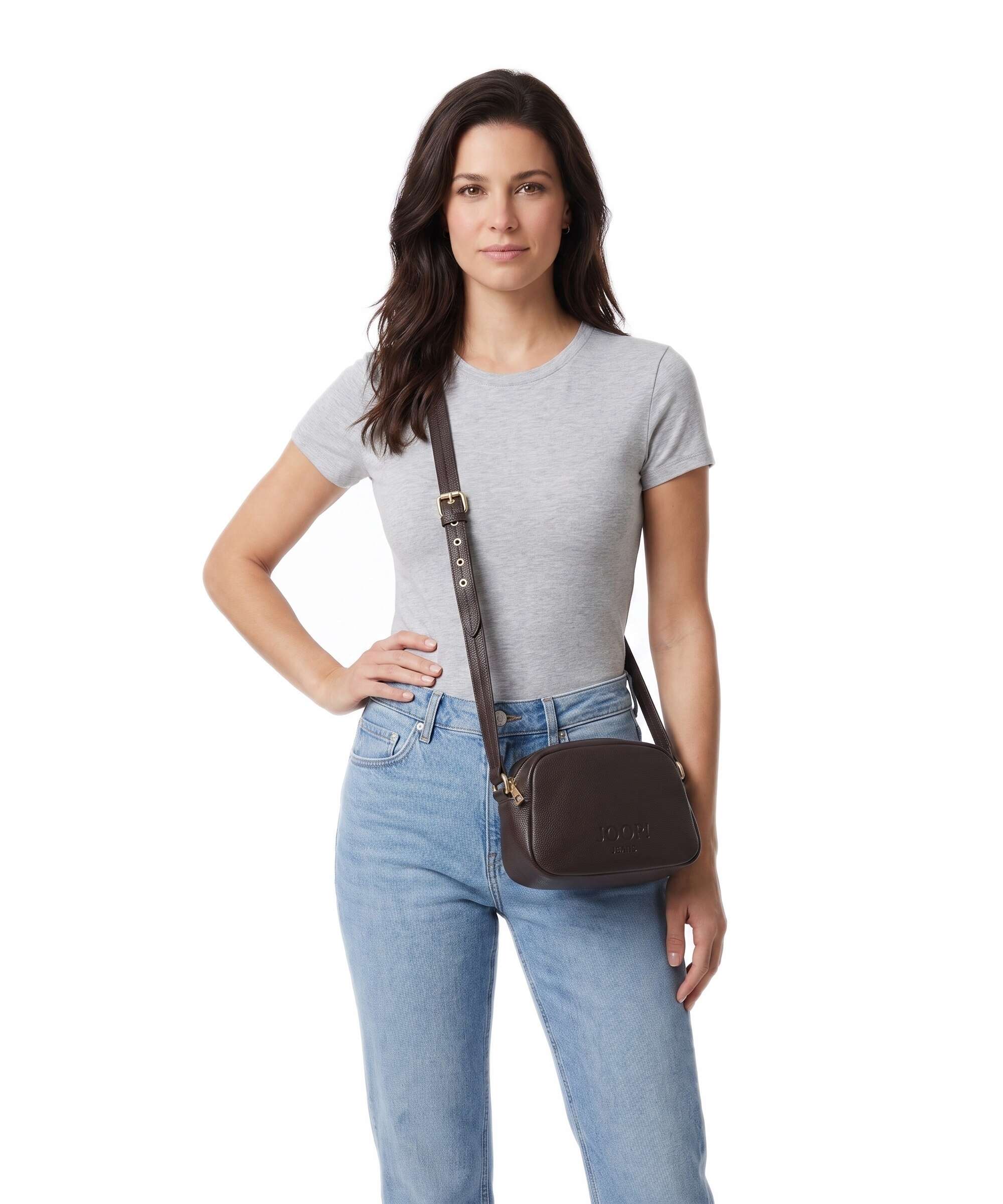 JOOP! Jeans Cuore Lettera Issie Crossbody bag darkbrown