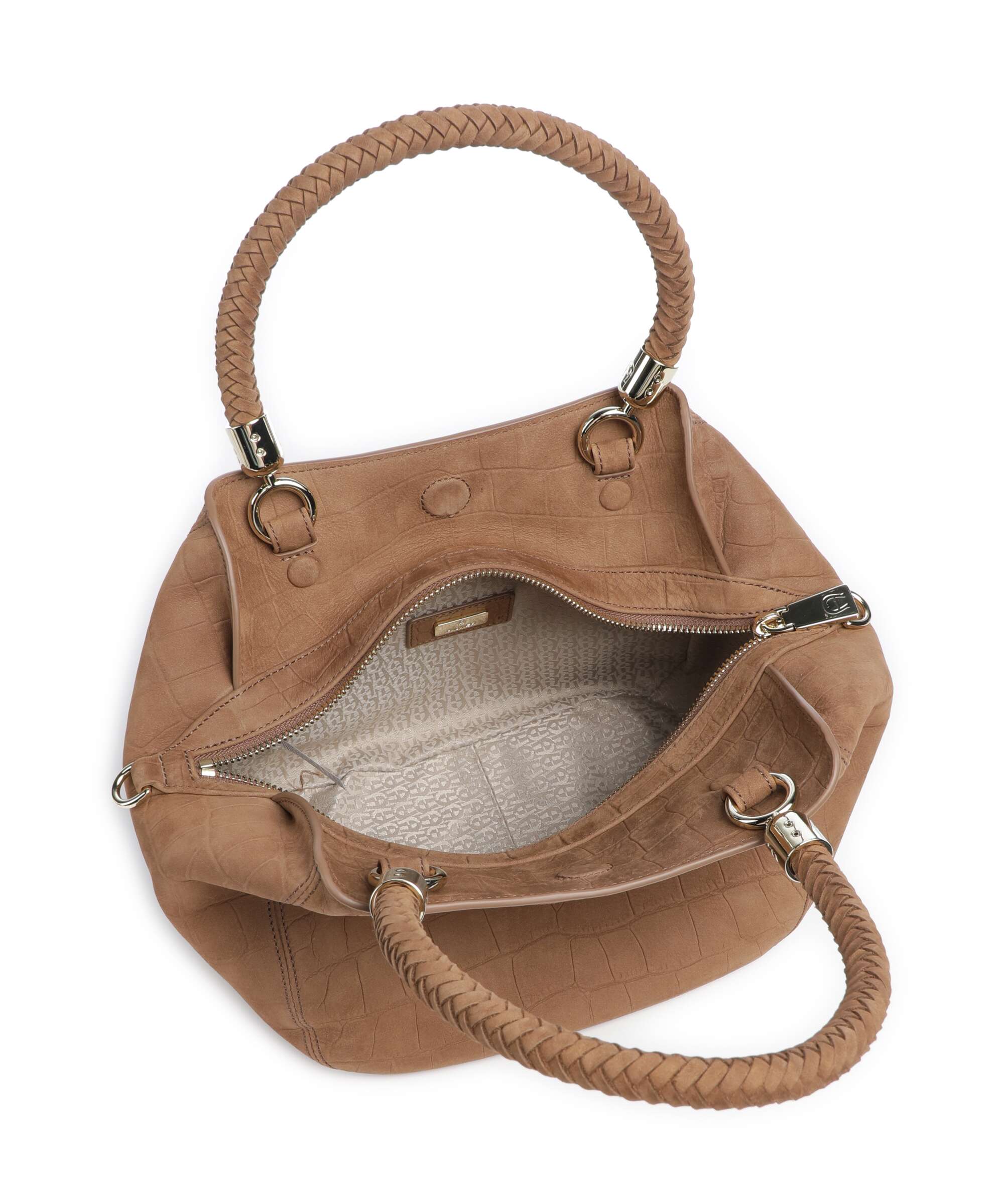 Aigner Carré Soft M Handbag saddle brown