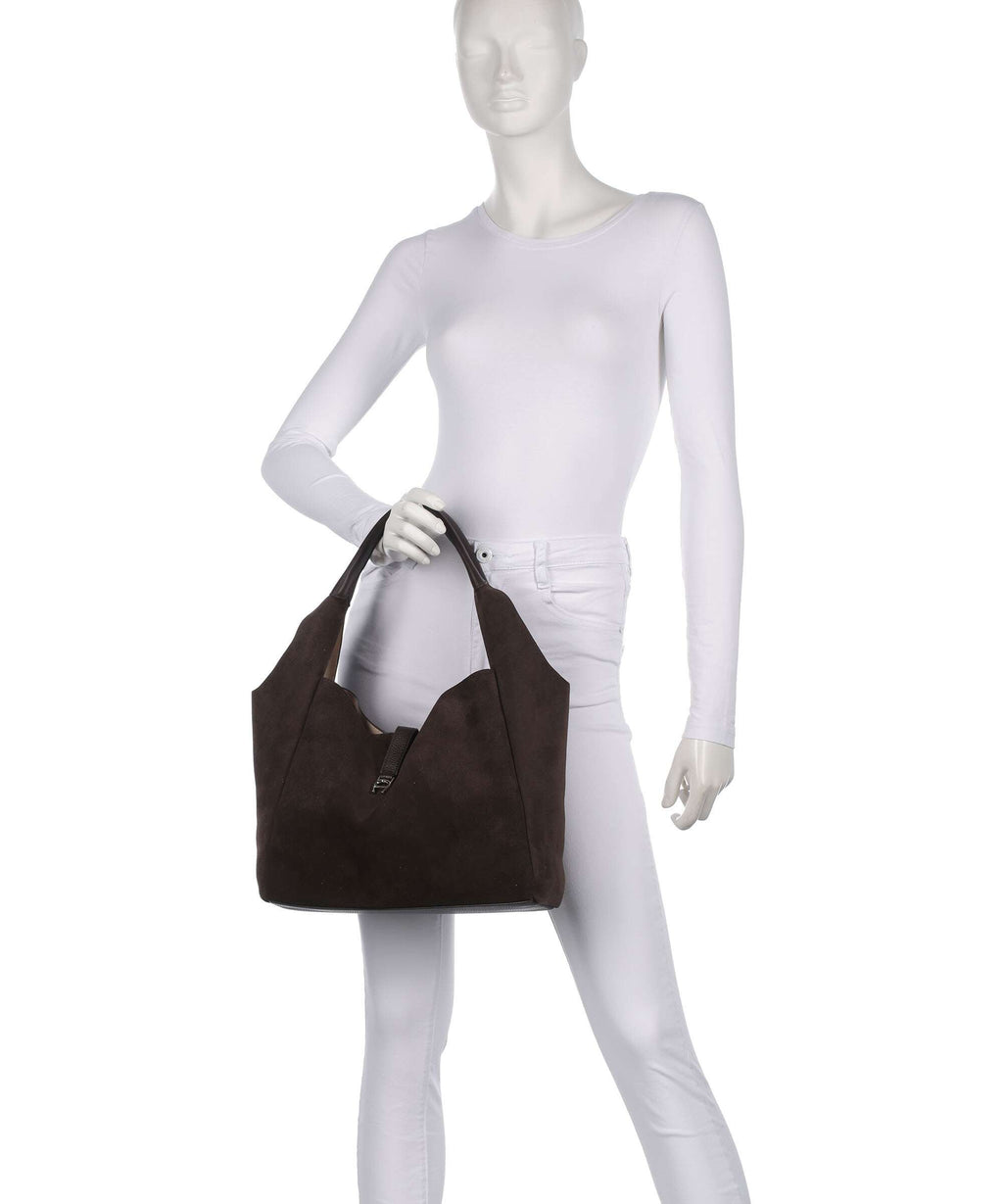 Aigner Zaira M Hobo bag soil brown
