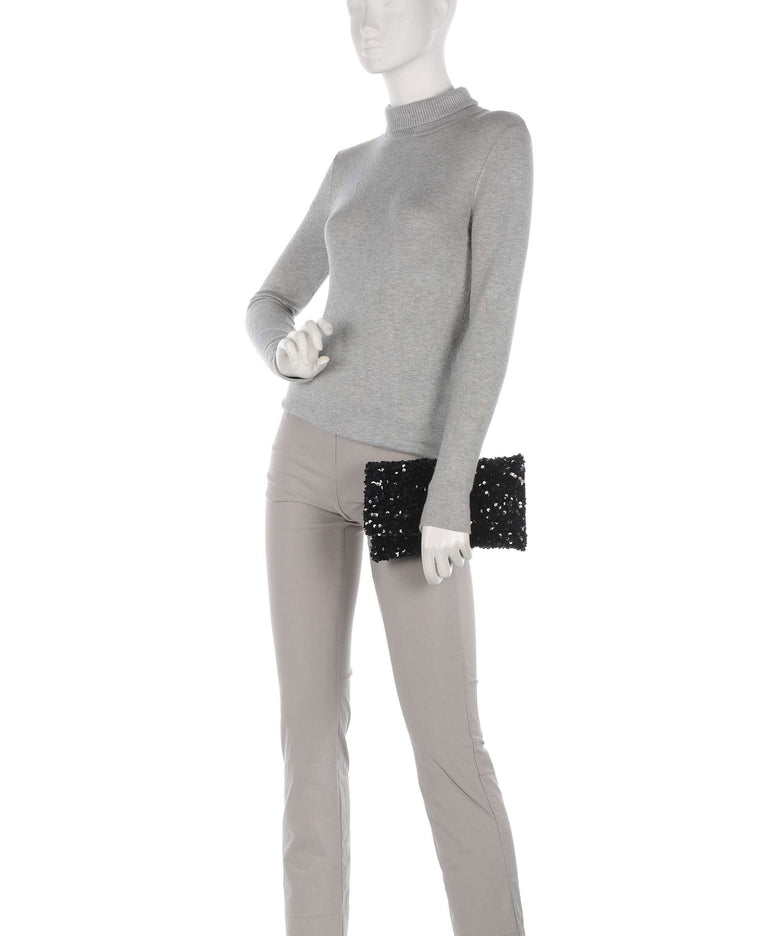 Abro Sequins Clutch bag black/nickel