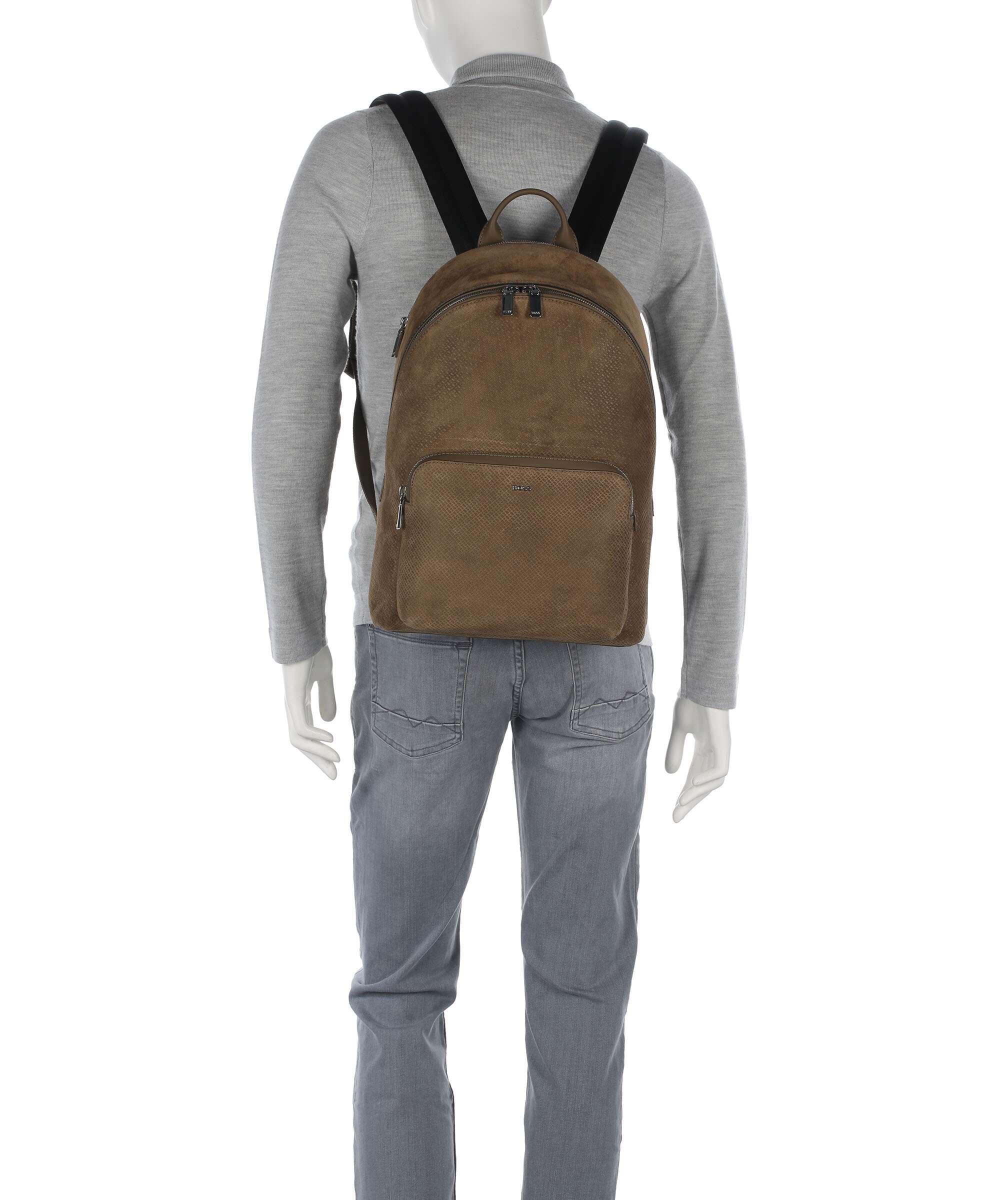 BOSS Crosstown Backpack dark beige