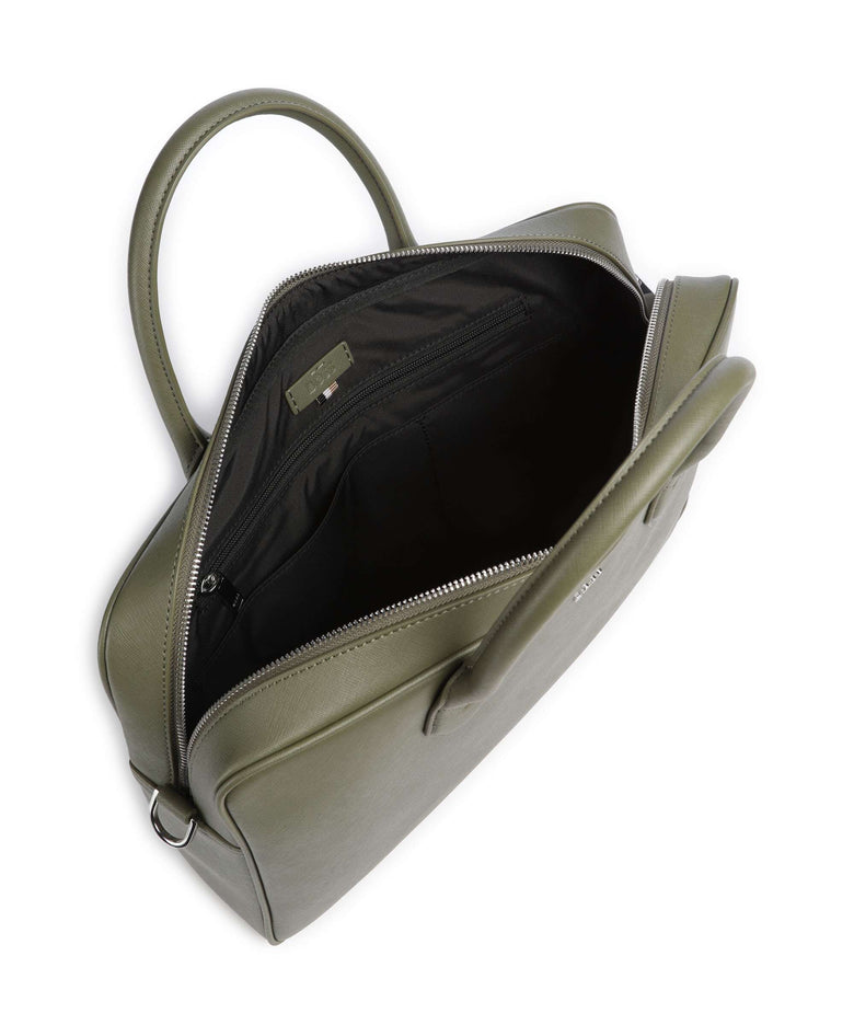 BOSS Northon Briefcase open green