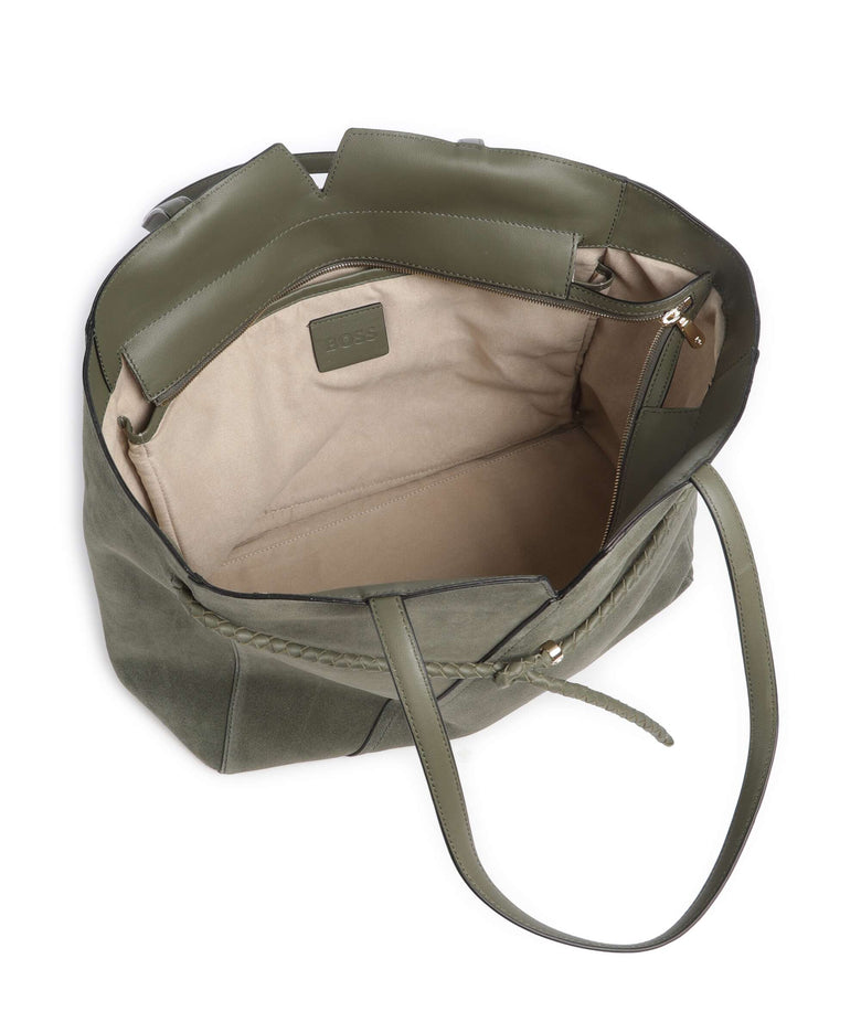 BOSS Revers Tote bag dark green