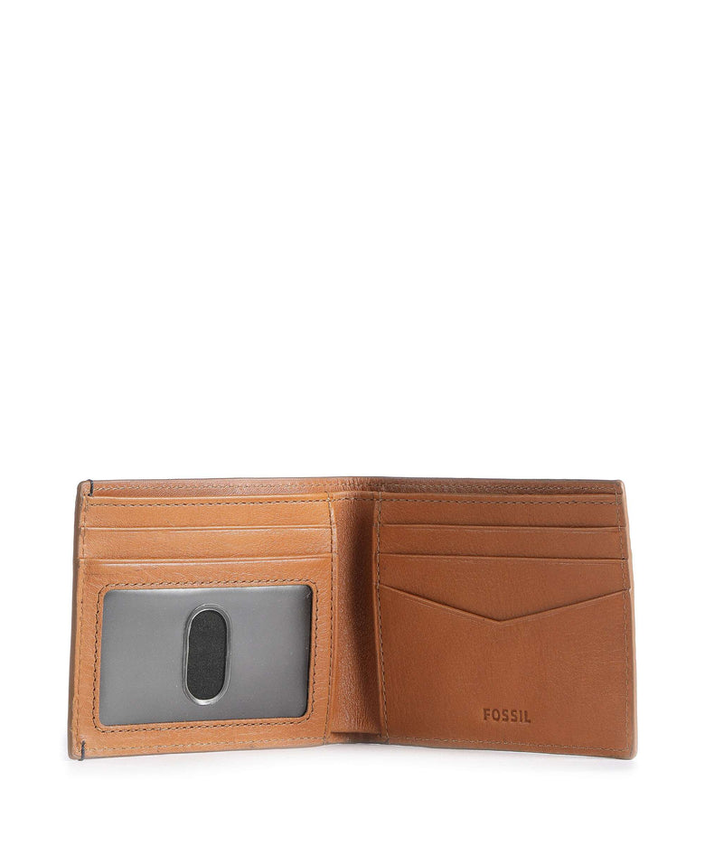 Fossil Bronson Bifold BRONSON Credit card holder camel plaid emboss