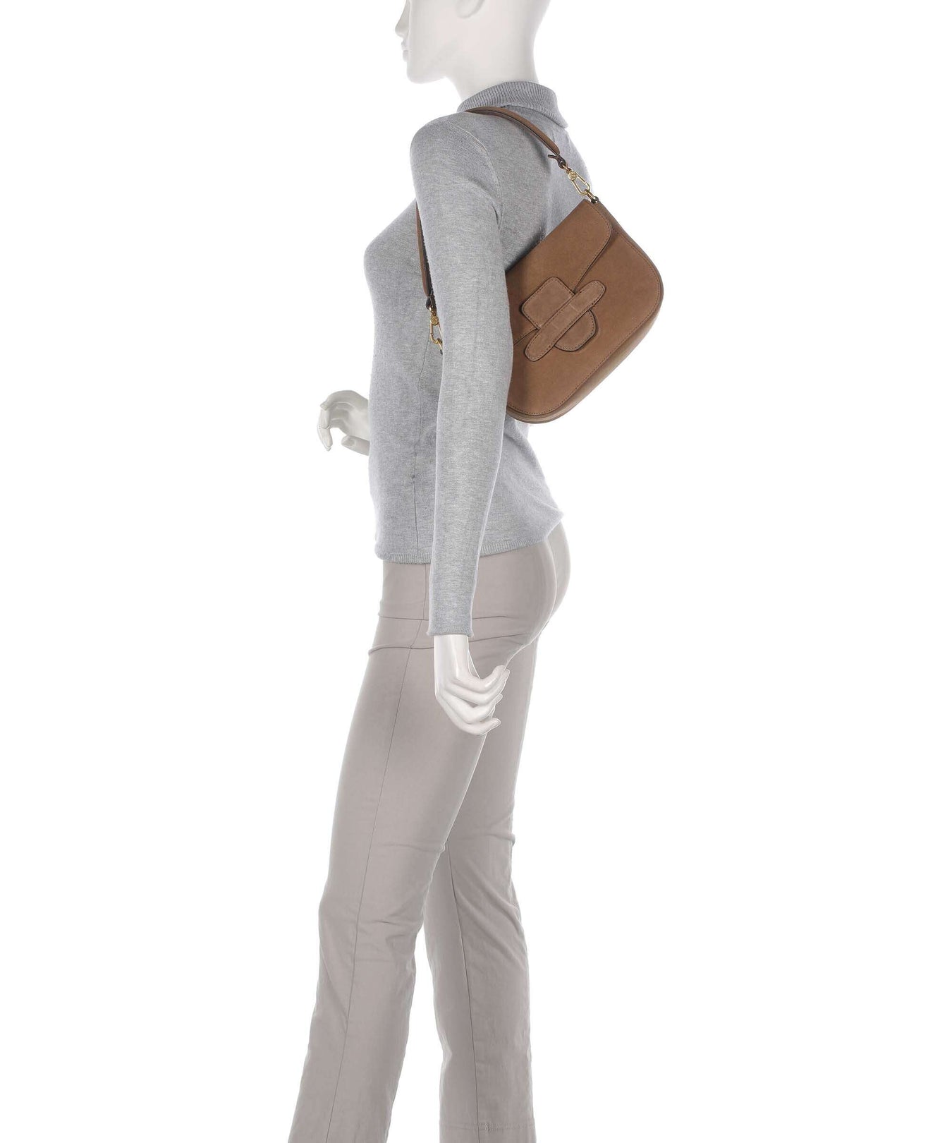 Abro Suede Camilla Shoulder bag camel