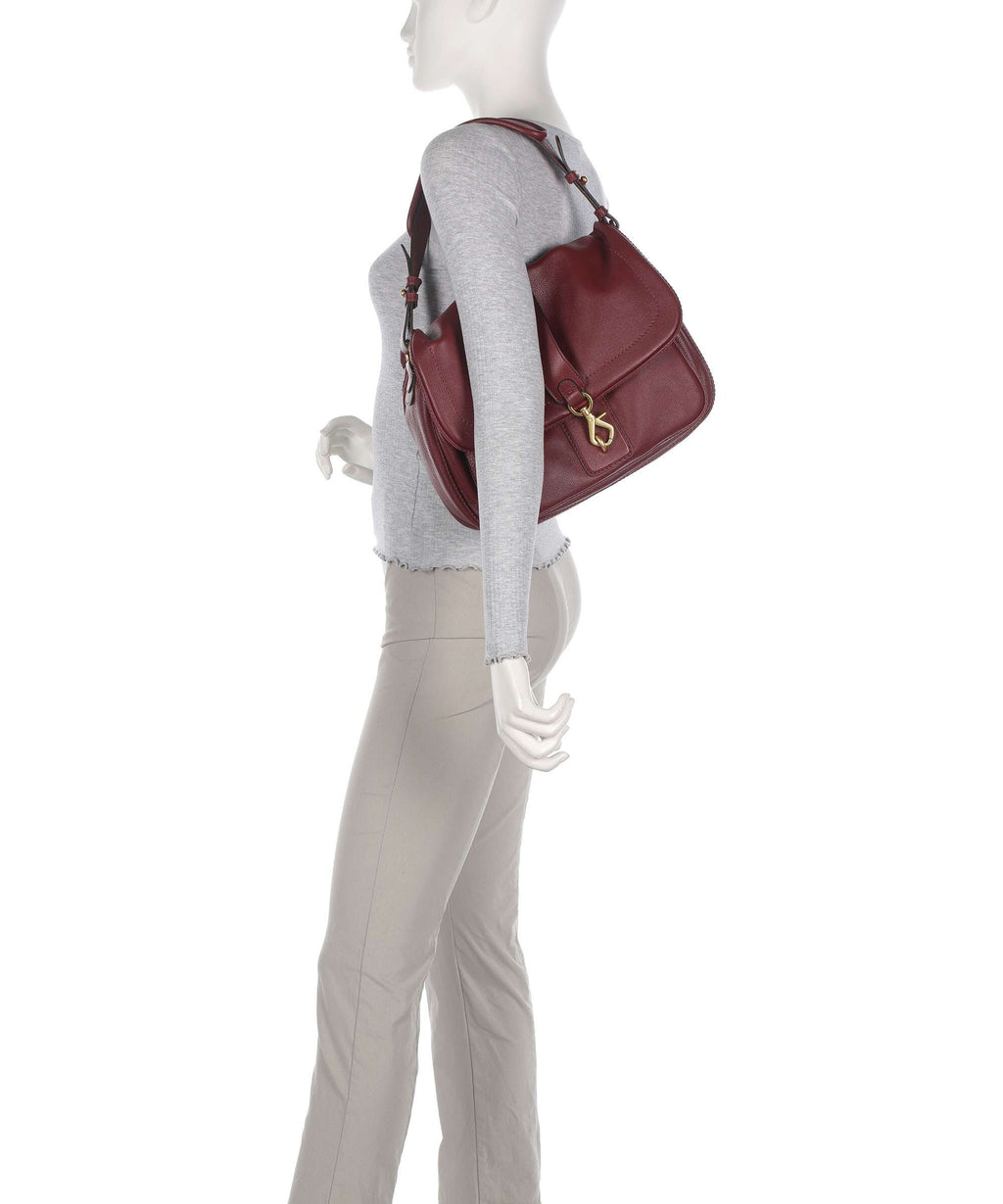 Abro Dalia Star Saddle Hobo bag bordeaux