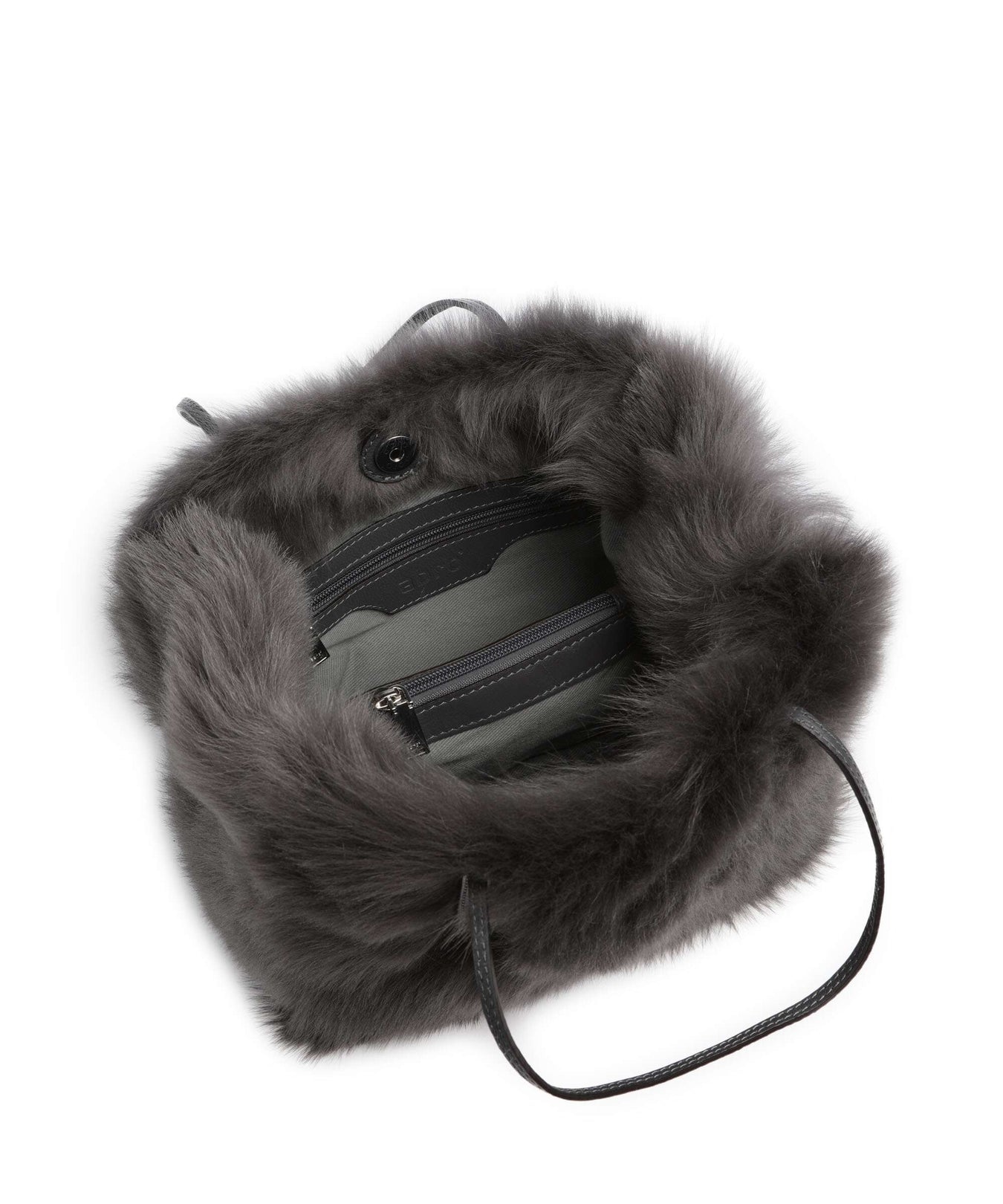 Abro Shearling Noelle Handbag grey