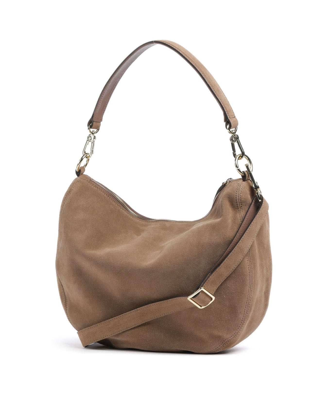 Abro Suede Mina Hobo bag camel