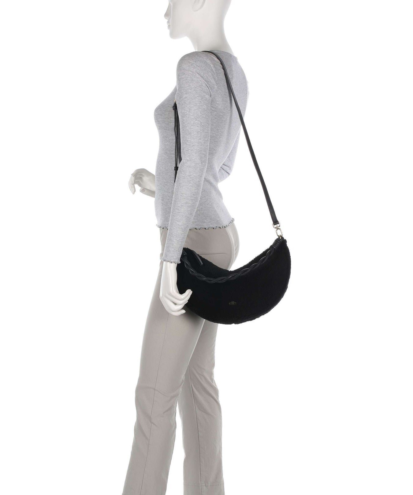 Abro Shearling Moon Shoulder bag black/gold