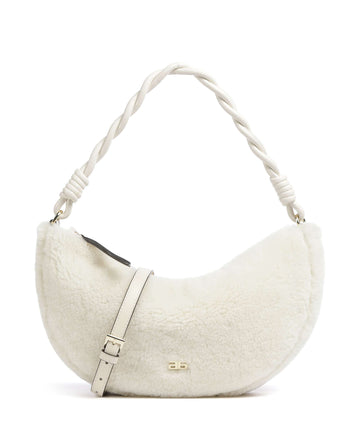 Abro Shearling Moon Sac porté épaule milk