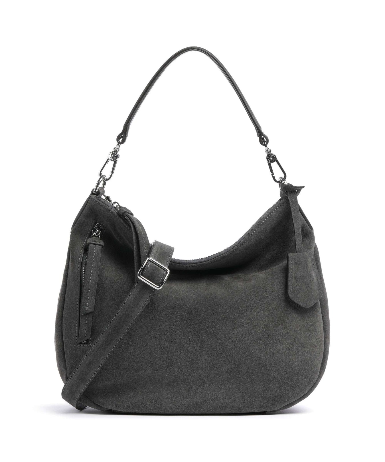 Abro Suede Juna Hobo bag grey