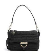 Abro Raffia Temi Sac porté épaule black/gold