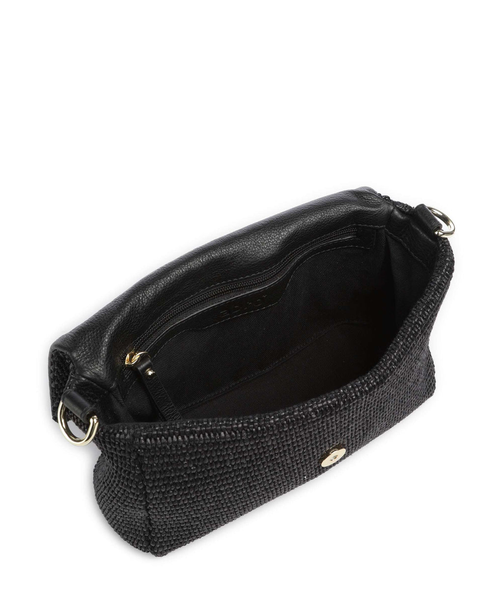 Abro Raffia Temi Shoulder bag black/gold