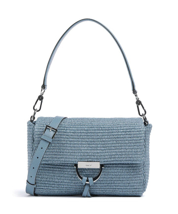 Abro Raffia Temi Sac porté épaule light blue/fairy