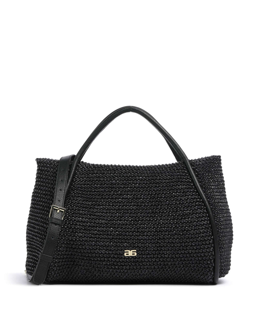 Abro Maglia Raffia Willow Handbag black/gold