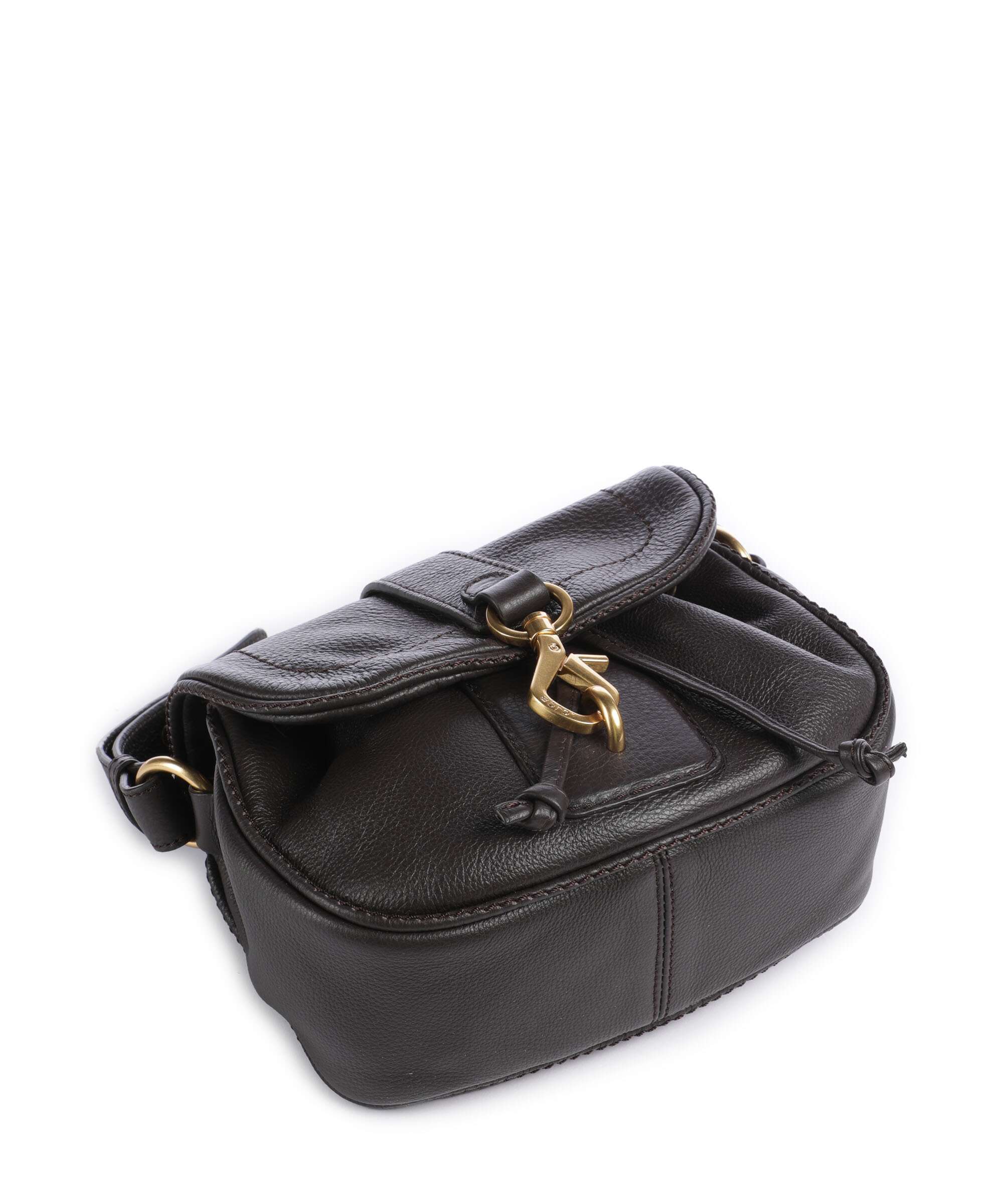 Abro Dalia Star Saddle Crossbody bag dark brown