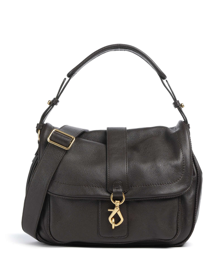 Abro Dalia Star Saddle Hobo bag dark brown