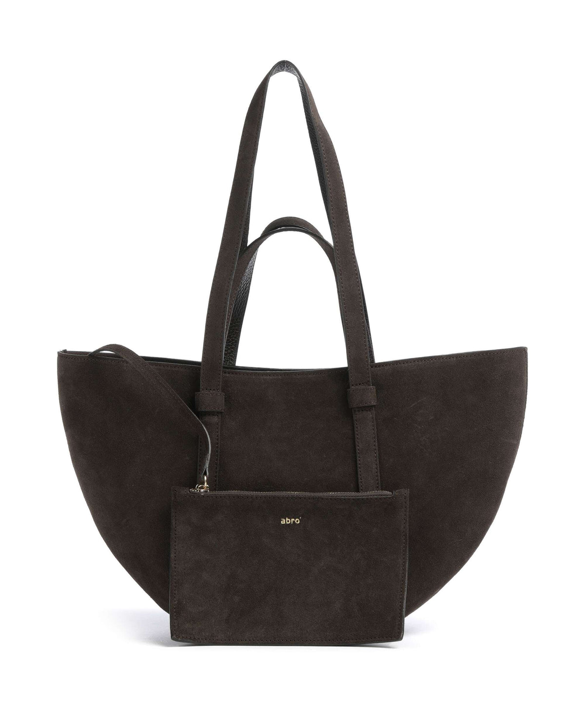 Abro Suede Cosmo Medium Tote bag dark brown