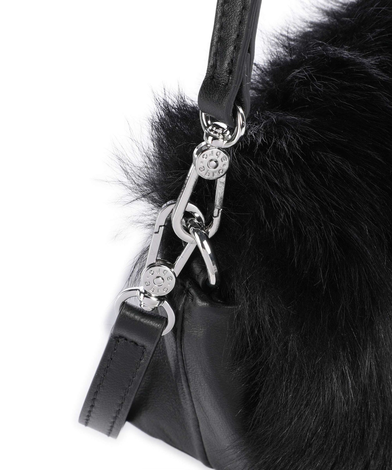 Abro Shearling Mila Shoulder bag black/nickel