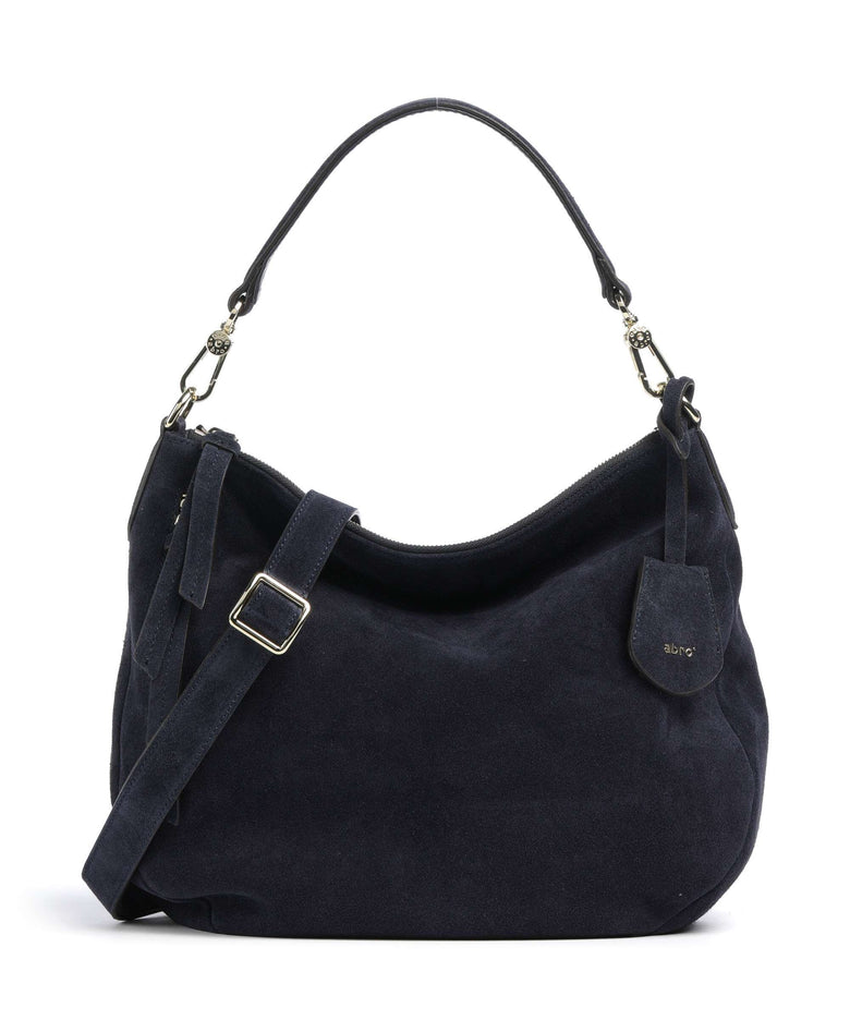 Abro Suede Juna Small Hobo bag navy