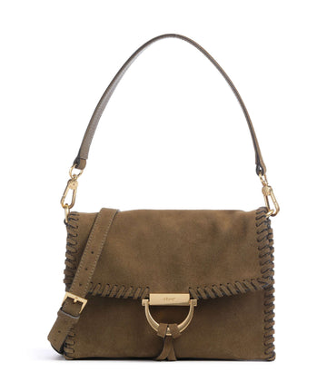 Abro Suede Temi Stitch Sac porté épaule military