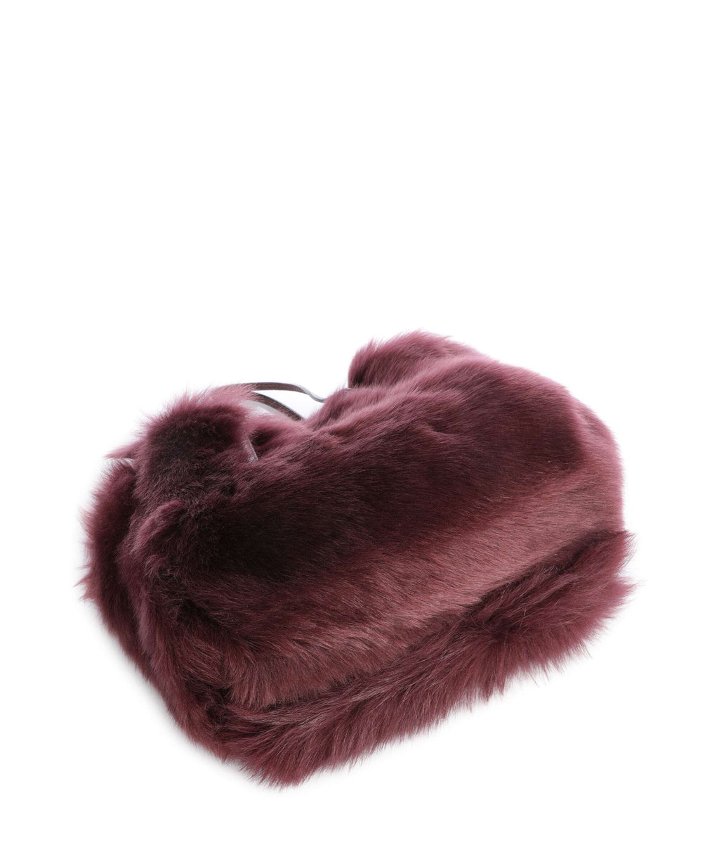 Abro Shearling Noelle Handbag bordeaux